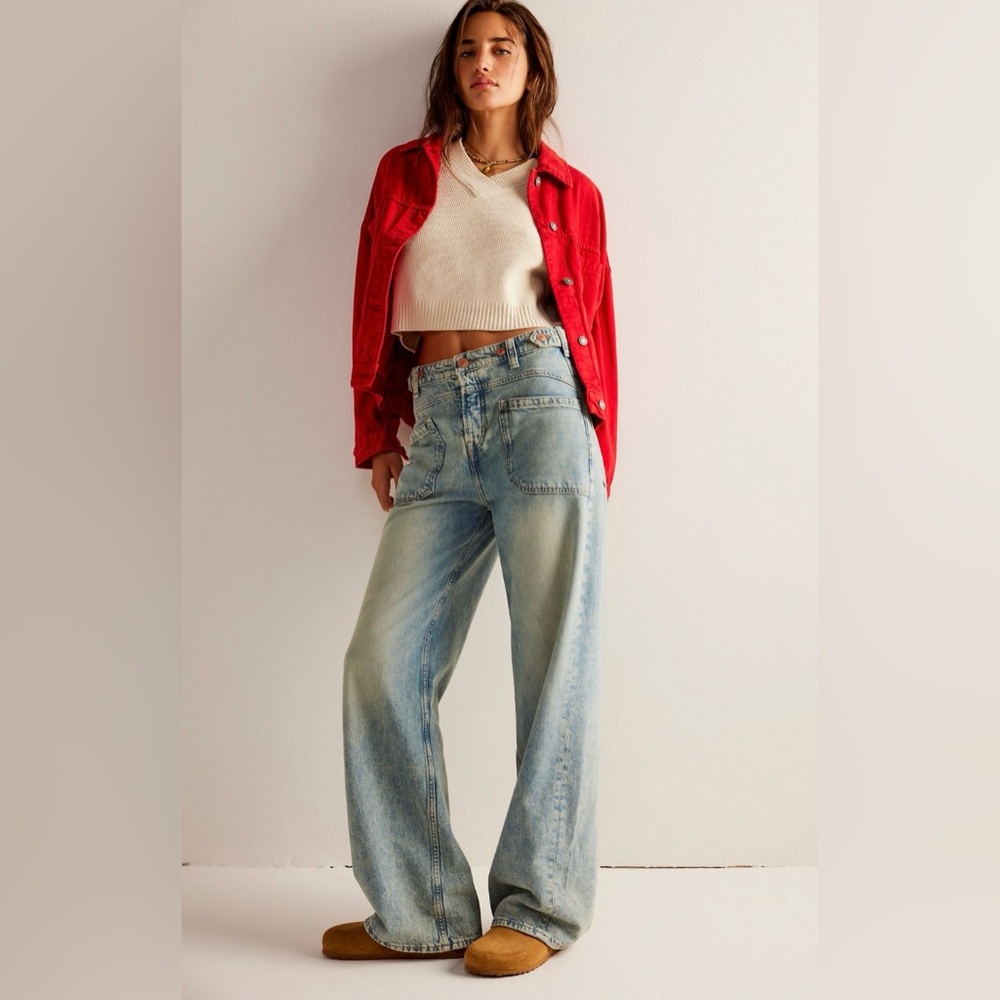We the free Palmer cuff jeans in La La Land